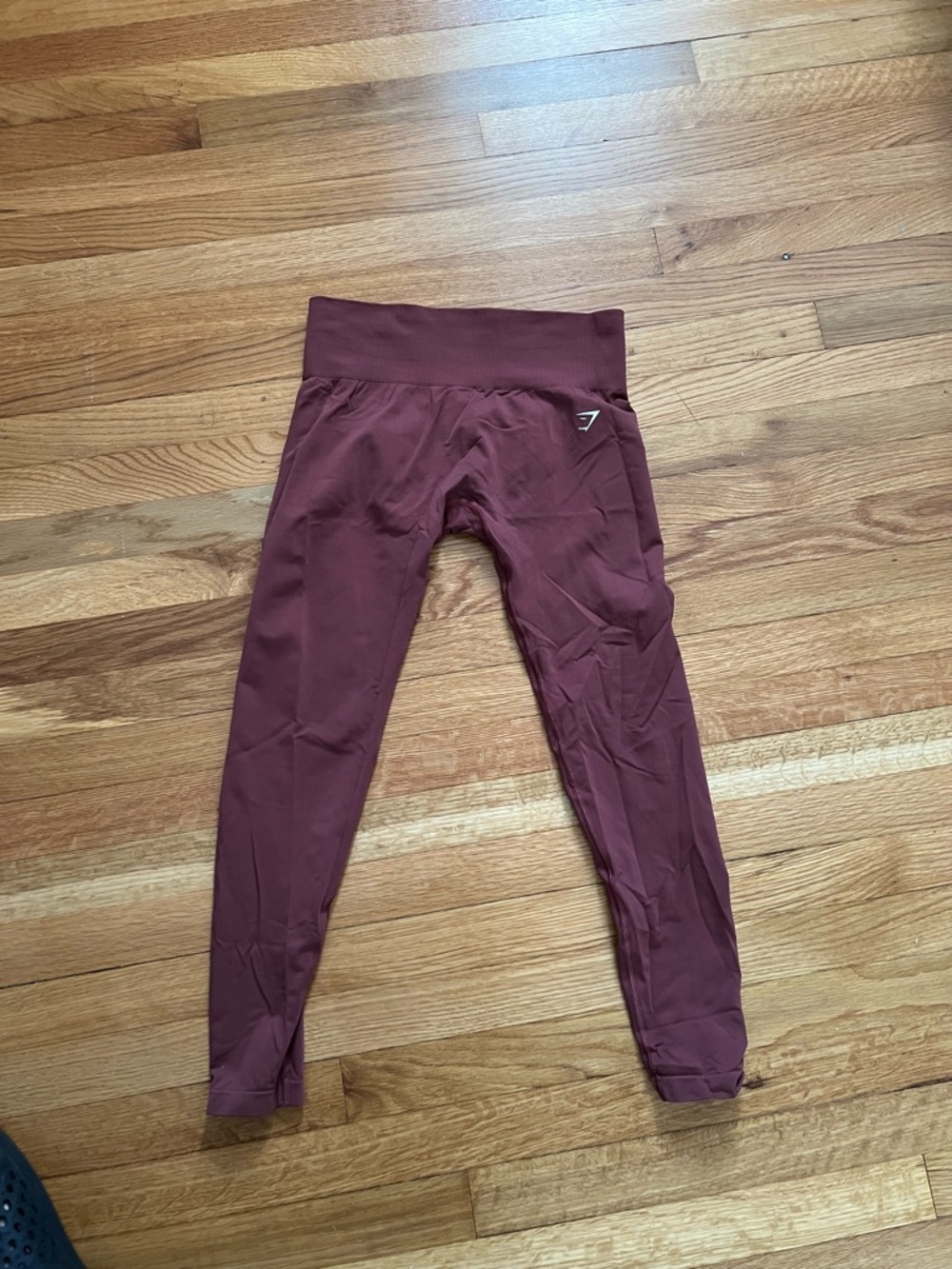 Gymshark Womens Burgundy High-Waist Leggings